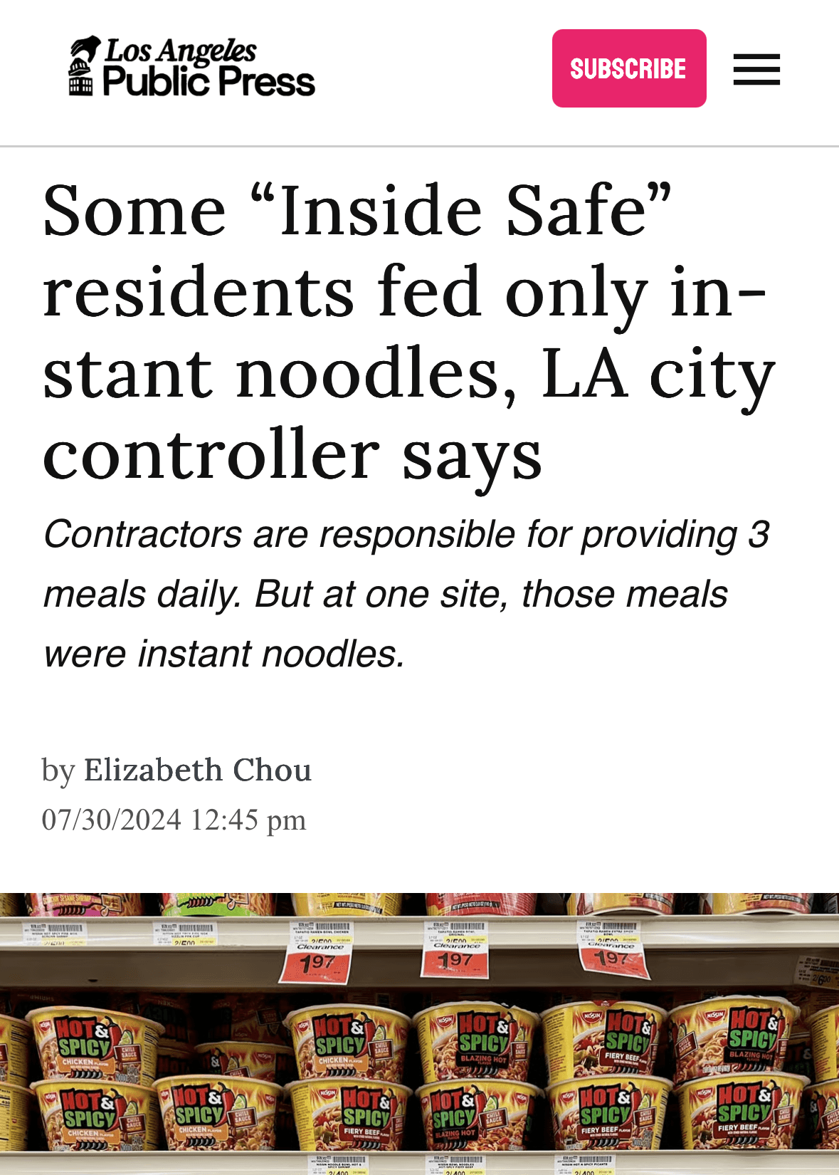 Inside 'Safe Noodles': Controller Investigation