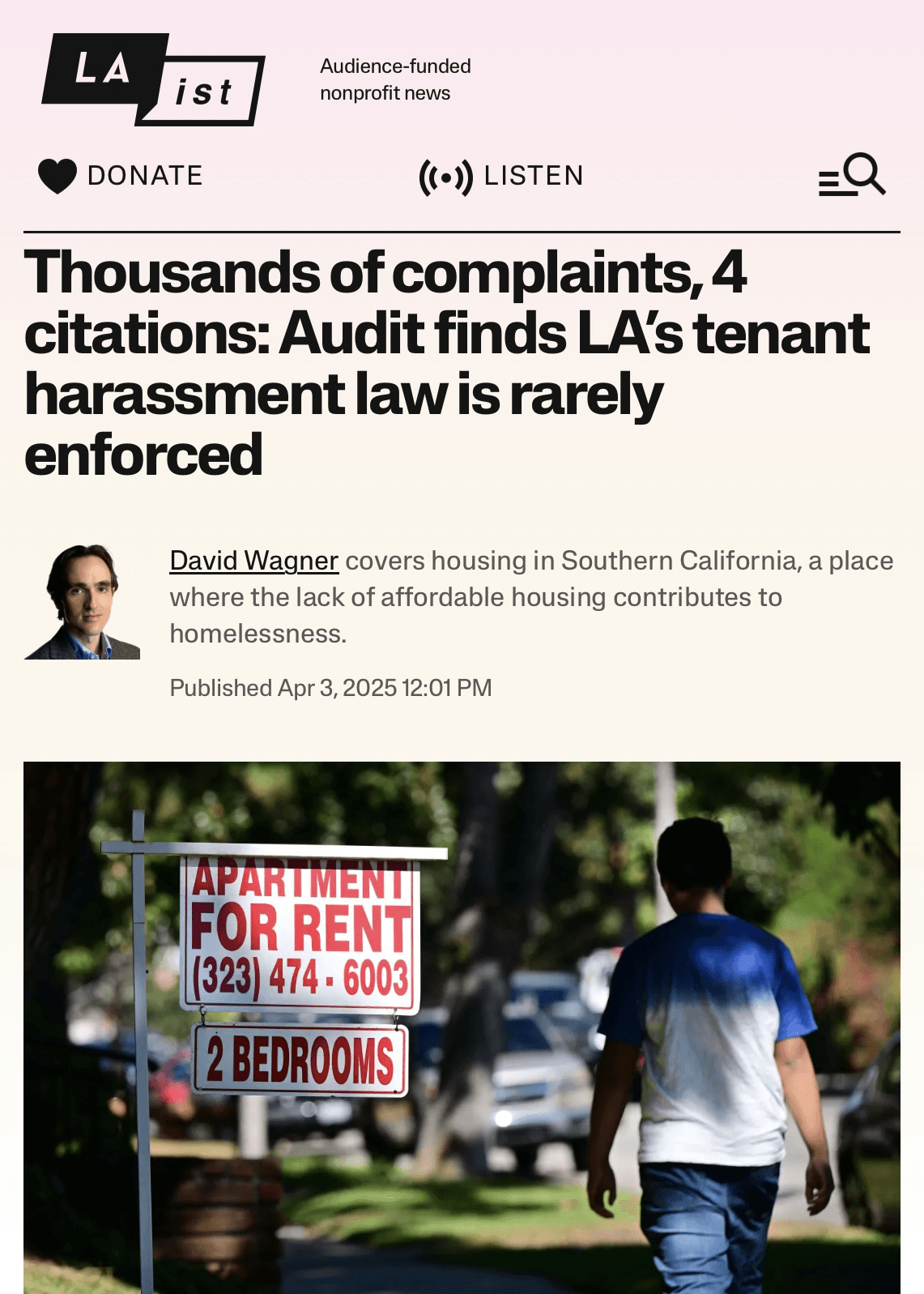 LA's tenant harassment law rarely enforced